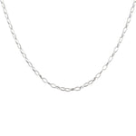 Collier argent maille Jaseron oval