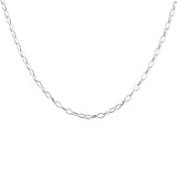 Collier argent maille Jaseron oval
