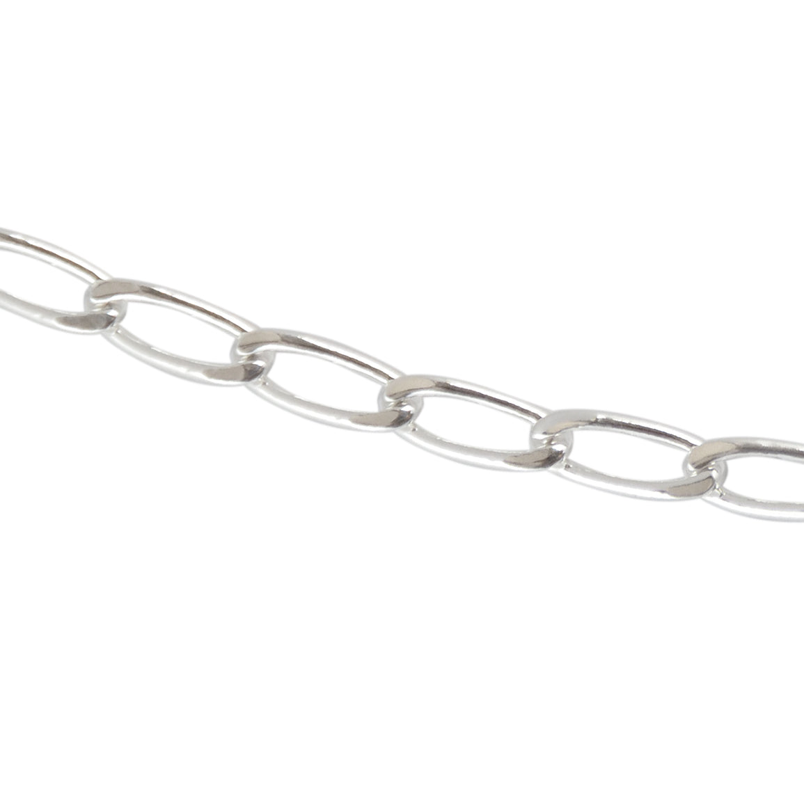 Collier argent maille cheval 4 faces