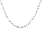 Collier argent maille cheval 4 faces - 42CM