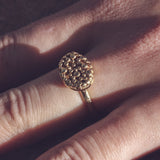 Bague dorée martelée
