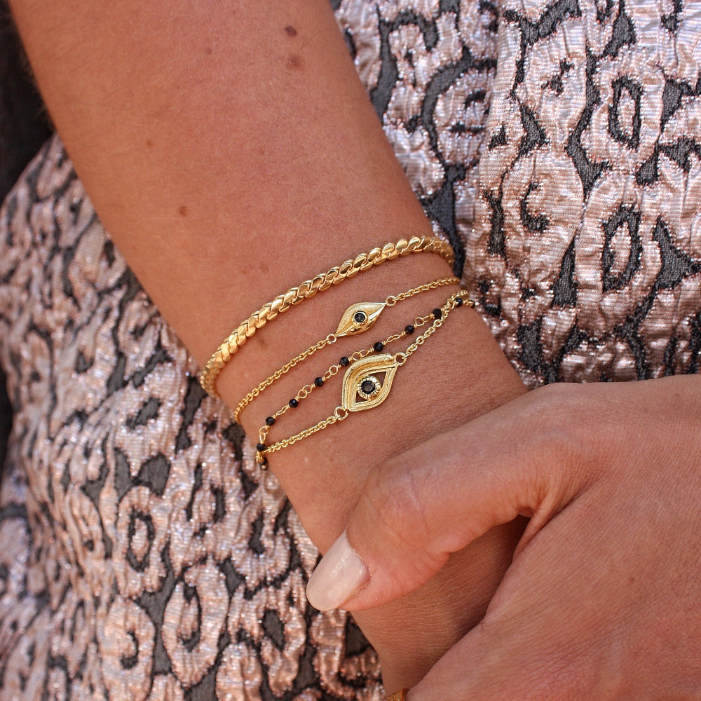 Bracelet doré maille égyptienne