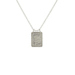 Collier plaque argent 925 texturée serpent - Colliers