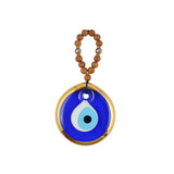 Blown glass wall eye with gold border