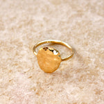 Bague dorée martelée
