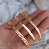 Jonc doré double striure - Bracelets