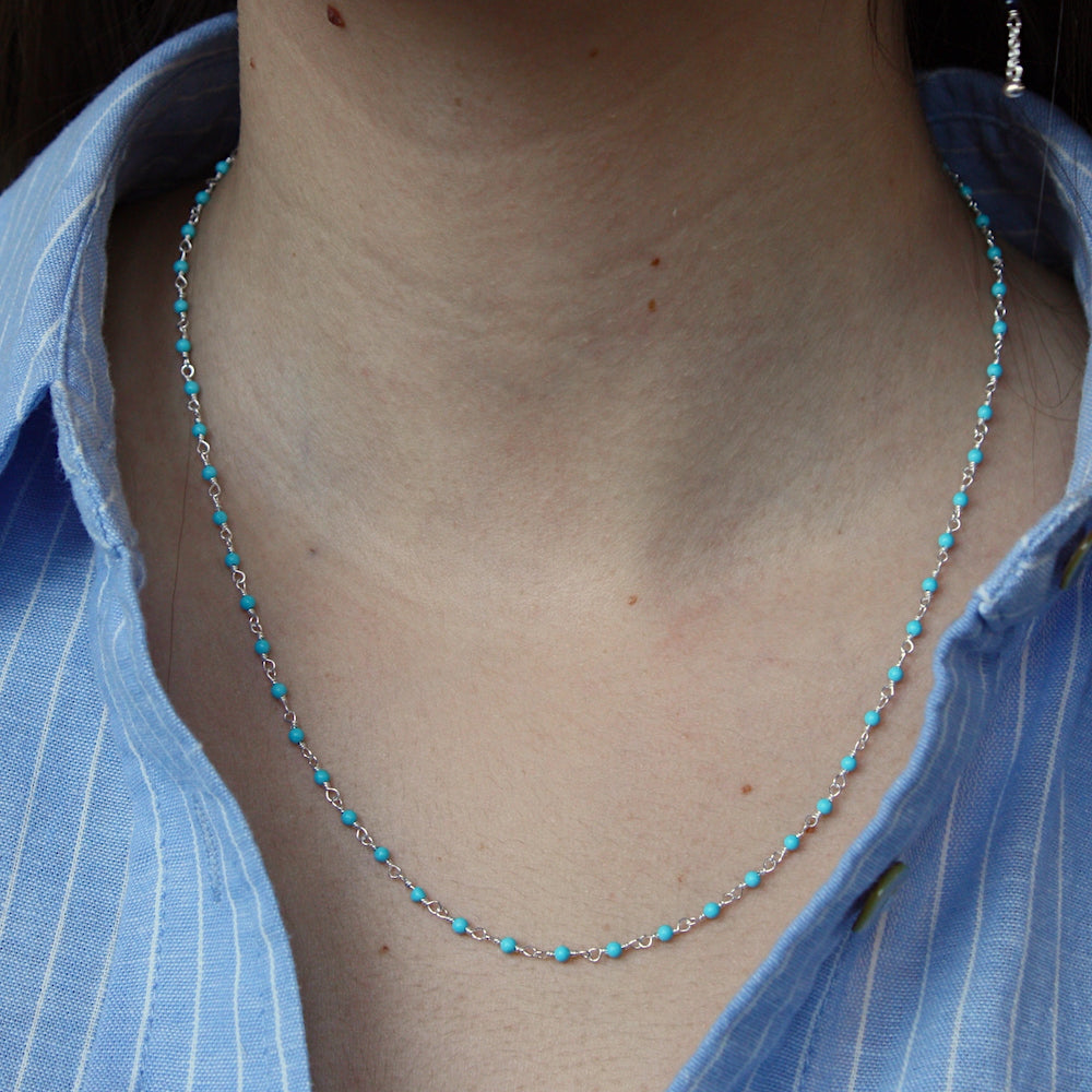 Collier Santa Maria en Argent 925 et Turquoise