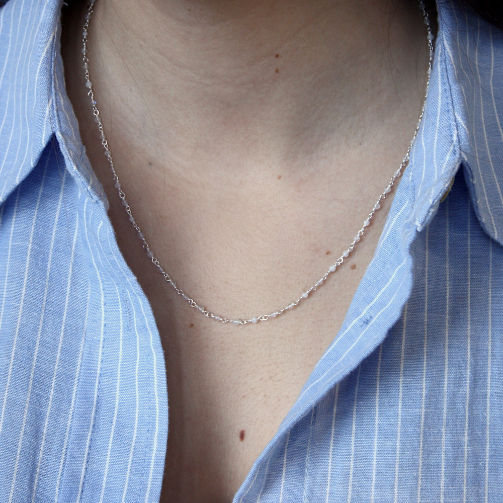 Collier Santa Maria en Argent 925 et Pierre de lune
