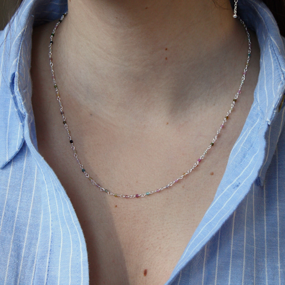 Collier Santa Maria en Argent 925 et Tourmaline