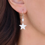 Boucles argent 925 étoile et zircons