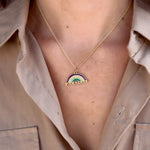 Collier doré arc en ciel paradise