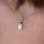 Collier doré pendentif perle et pierre - LAPIS - Colliers