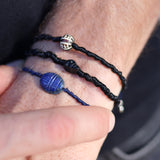 Black cord and skull bracelet