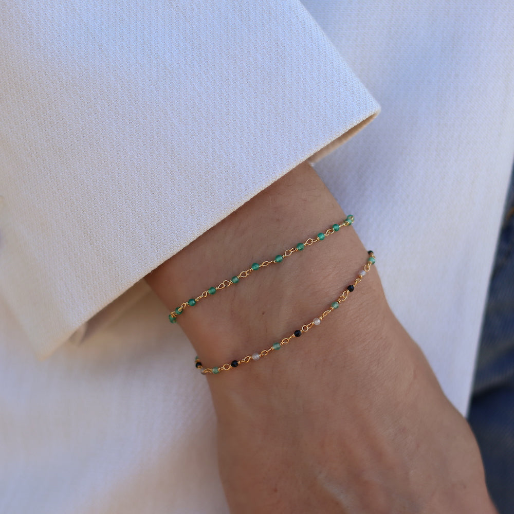 Santa Maria gold bracelet with natural stones