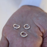 Mini creole 925 silver and zircons