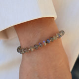 Faceted stone duo bracelet