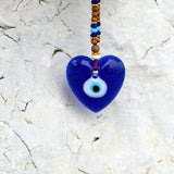 Blown glass eye key ring