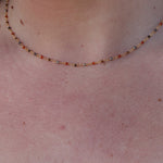 Collier doré Santa Maria en Onyx Rouge Pyrite et Oeil de