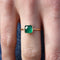 Bague dorée pierre naturelle carrée - 50 / ONYX VERTE