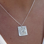 Collier en argent 925 et pendentif mate paon