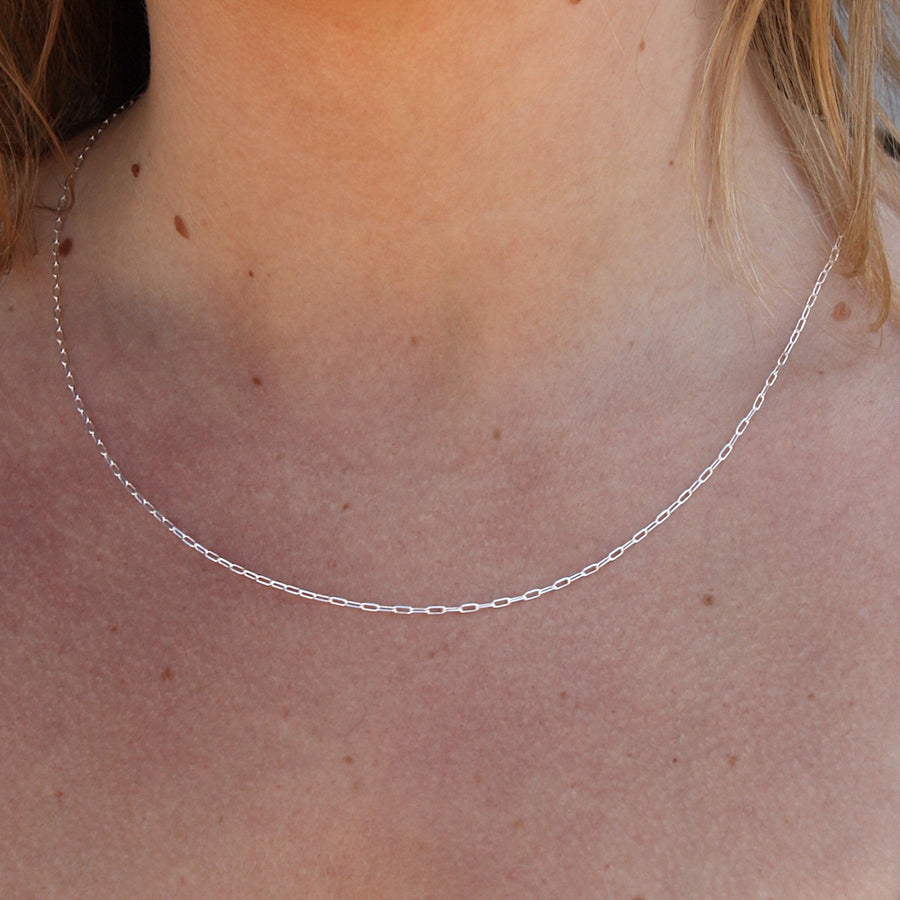 Collier argent maille rectangle