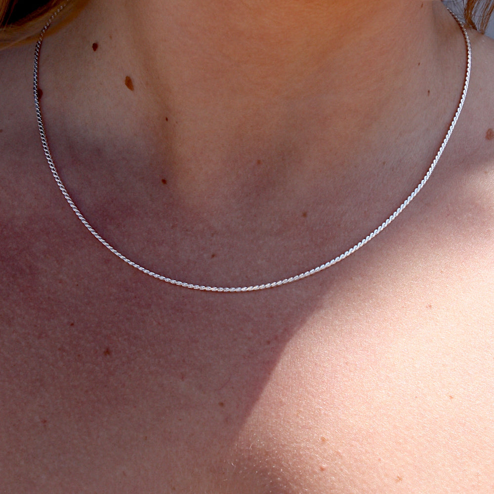 Collier argent maille egyptienne