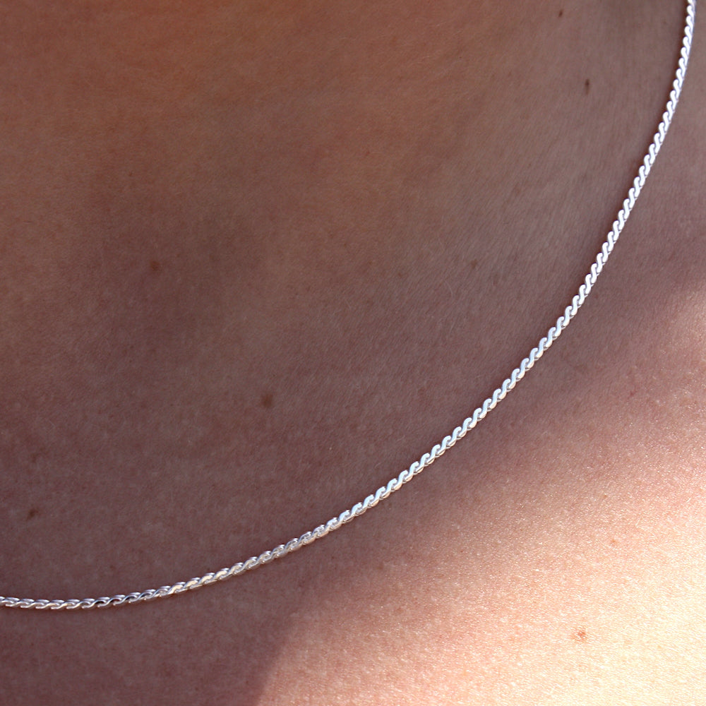 Collier argent maille egyptienne