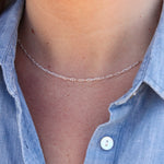 Collier argent maille marine