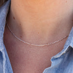 Collier argent maille marine