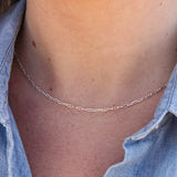 Collier argent maille marine