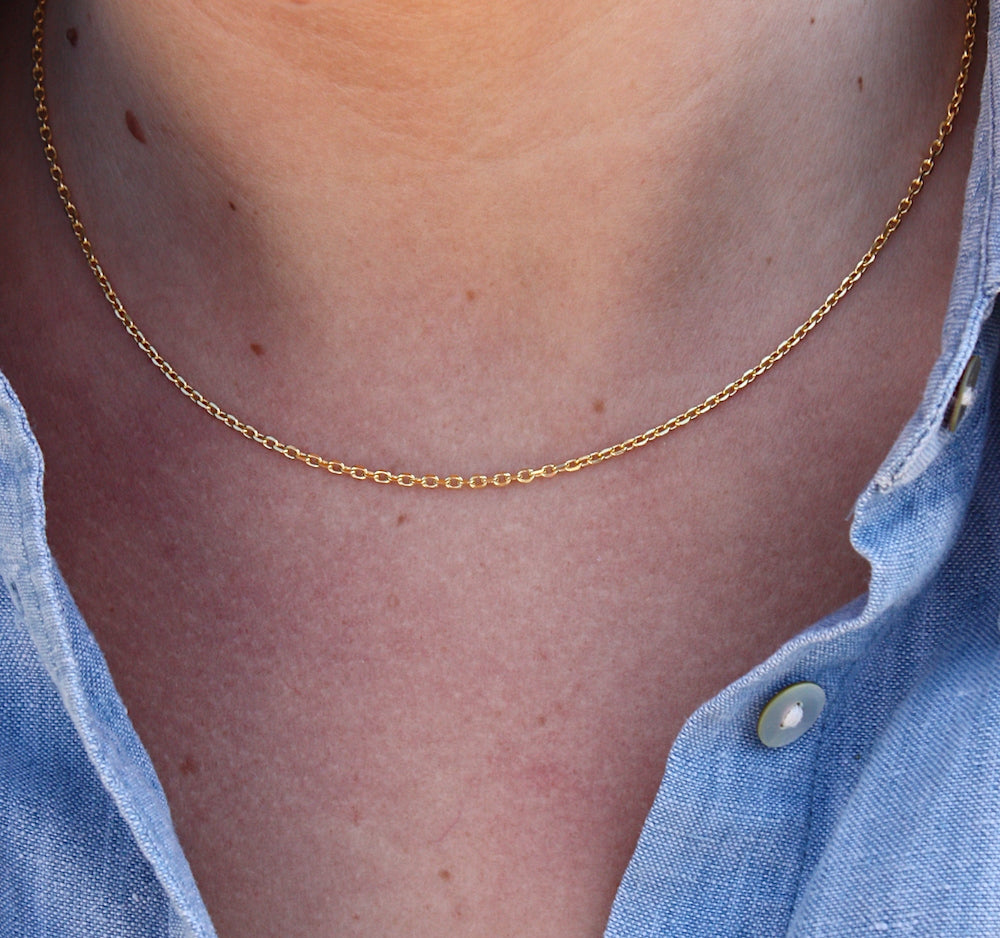 Collier doré forcat limée 1,85 mm