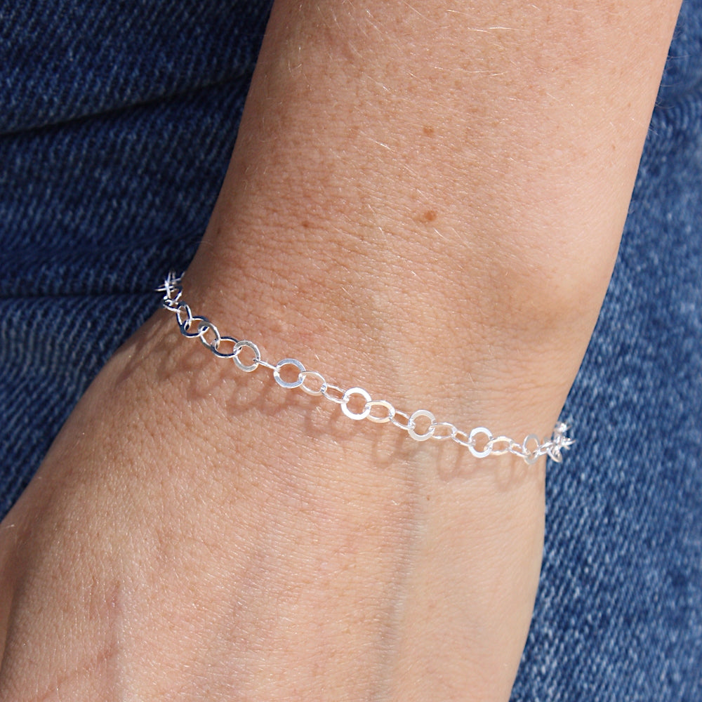 Bracelet argent maille ronde