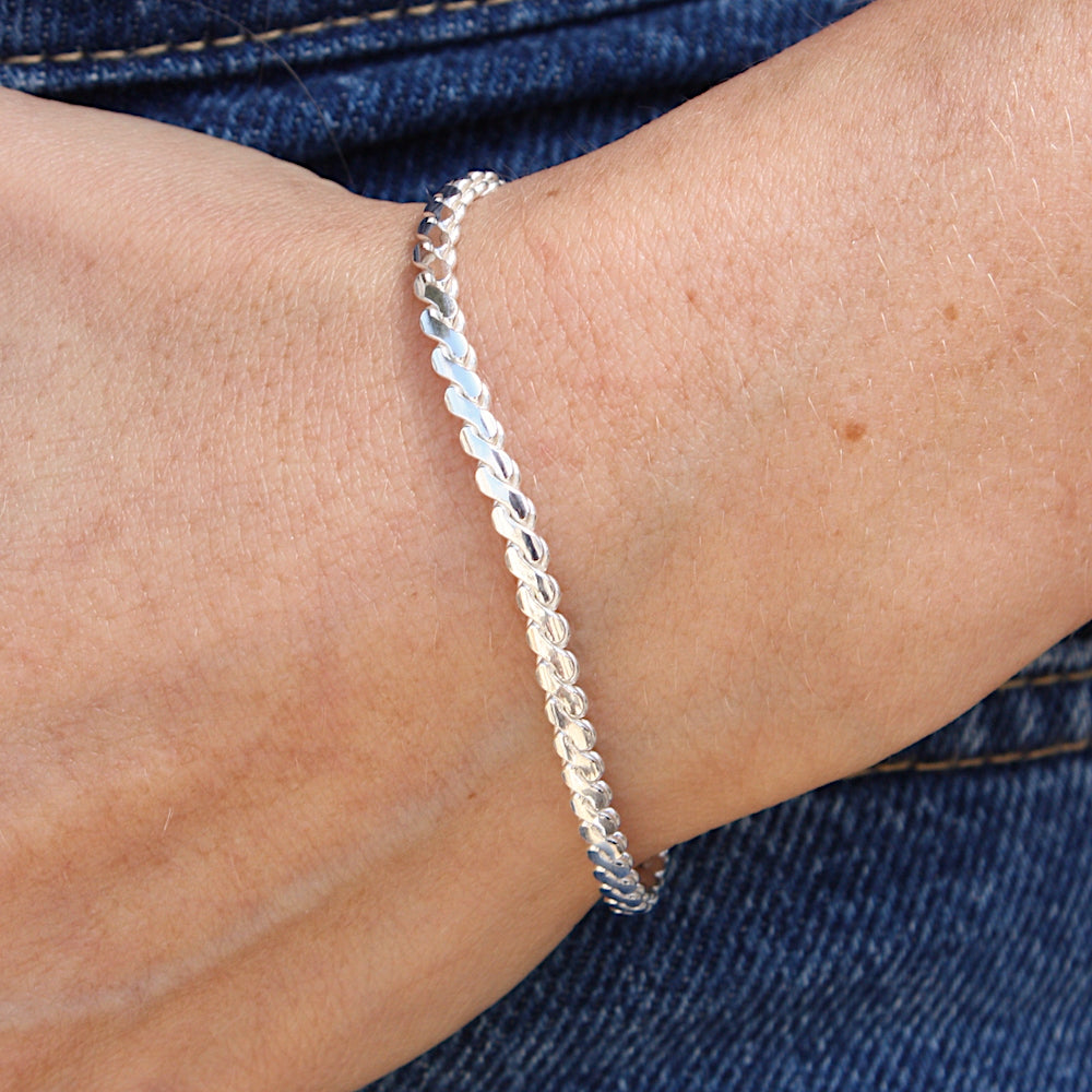 Bracelet argent maille égyptienne