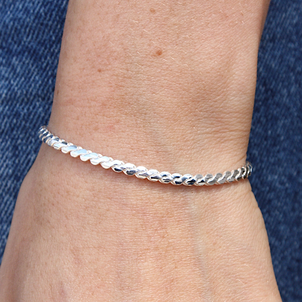 Bracelet argent maille égyptienne