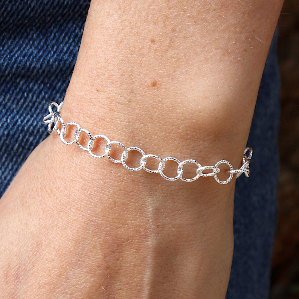 Bracelet argent maille ronde