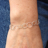 Silver round mesh bracelet