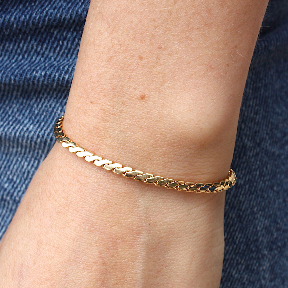 Bracelet doré maille égyptienne