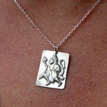 Collier en argent 925 et pendentif mate Hanuman