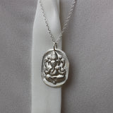 Collier argent 925 pendentif mate Ganesh estampillé