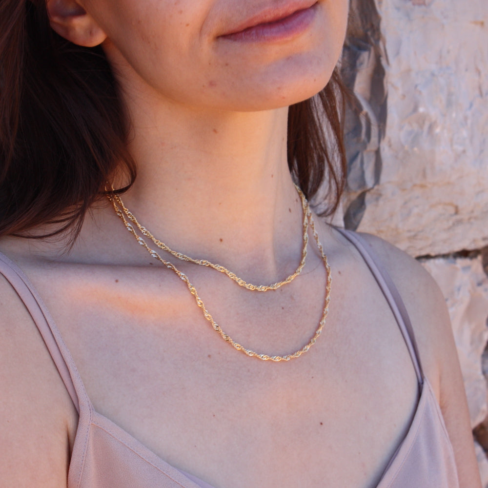 Collier doré maille Singapour