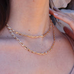 Collier doré maille Cheval quatre faces