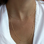 Collier doré maille Boules espacées