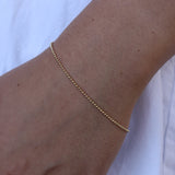 Gold mesh ball bracelet 18.5cm