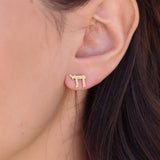Boucles dorées Haï martelé