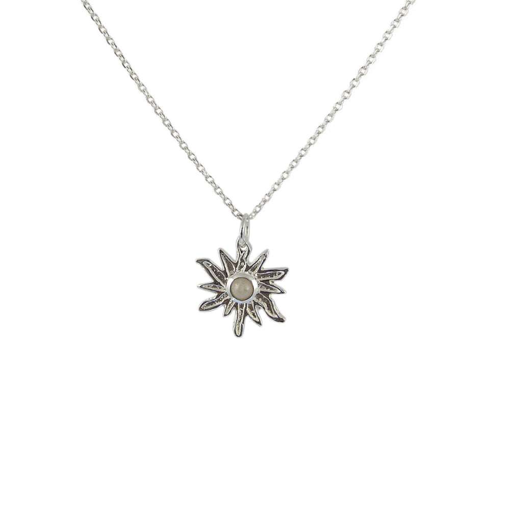 Collier argent 925 soleil et pierre - Colliers