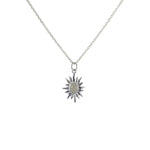 Collier argent 925 soleil et pierre de lune - Colliers