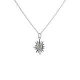 Collier argent 925 soleil et pierre de lune - Colliers