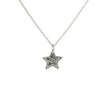 Collier argent 925 et pendentif étoile et oeil