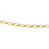 Collier doré maille figaro alternée double face
