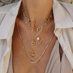 Collier argent 925 et pampilles zircons